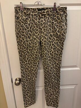 Judy Blue Leopard Print Skinny Pants in Tan & Black
